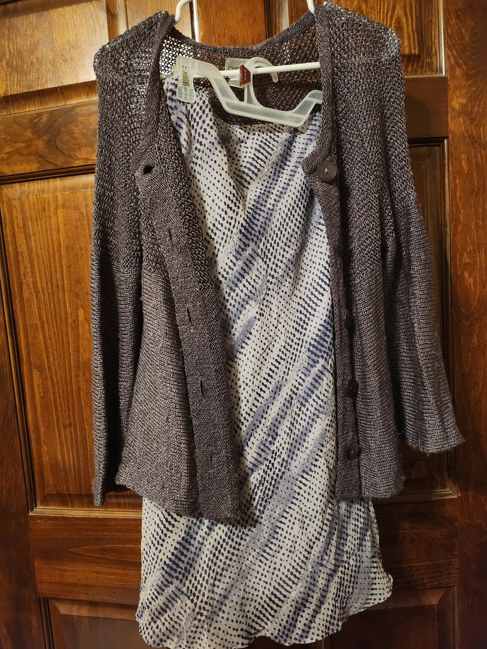 Banana Republic Skirt N Heather Violet Chico's Knit Cardigan